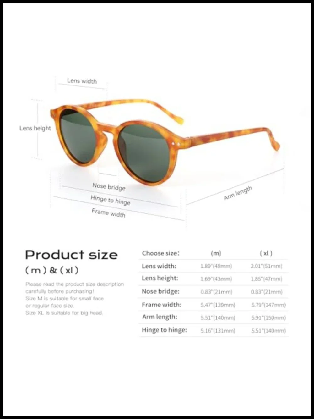 Polarized Round Sunglasses for Men Women Retro Classic UV400 Shield
